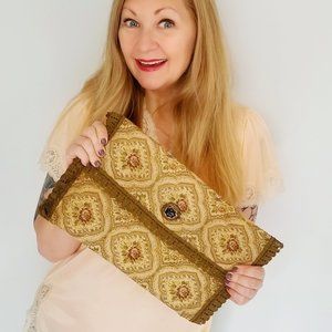 Refashioned Vintage Needlepoint Clutch